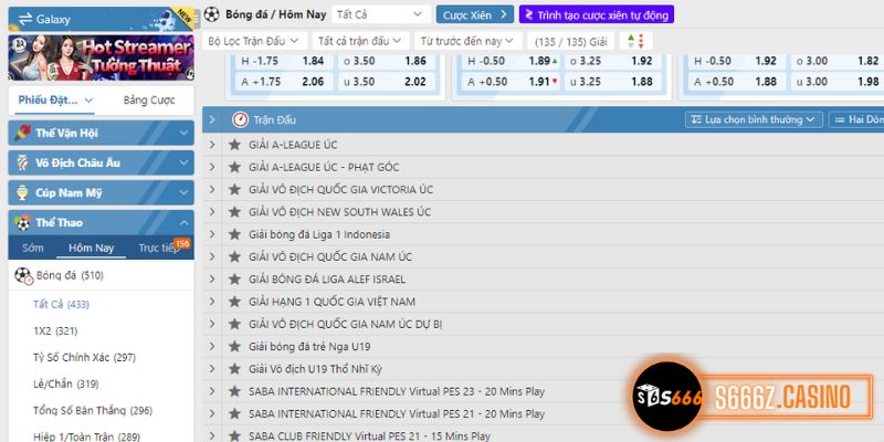 Thể Thao online S666 Casino